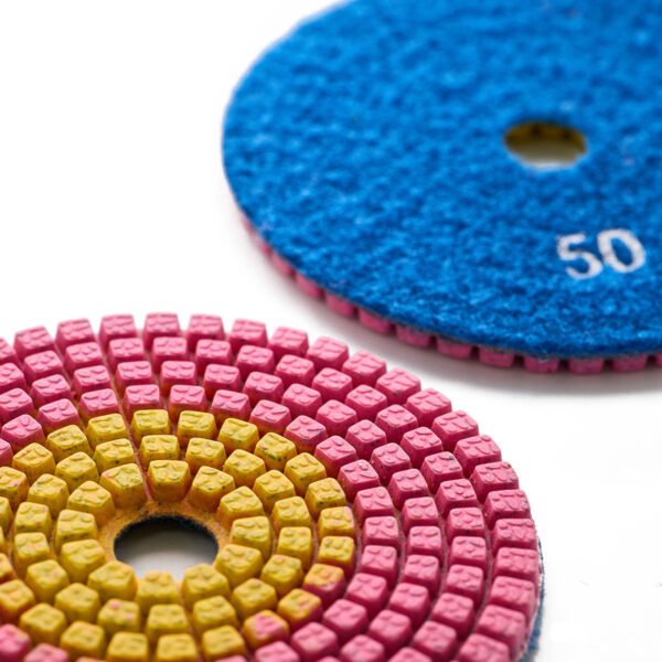 4inch/5inch/8inch Dos Colores Piedra Húmeda Almohadillas Diamantadas Para Pulir Granito/Mármol HC-SPP-0002 - Imagen 4