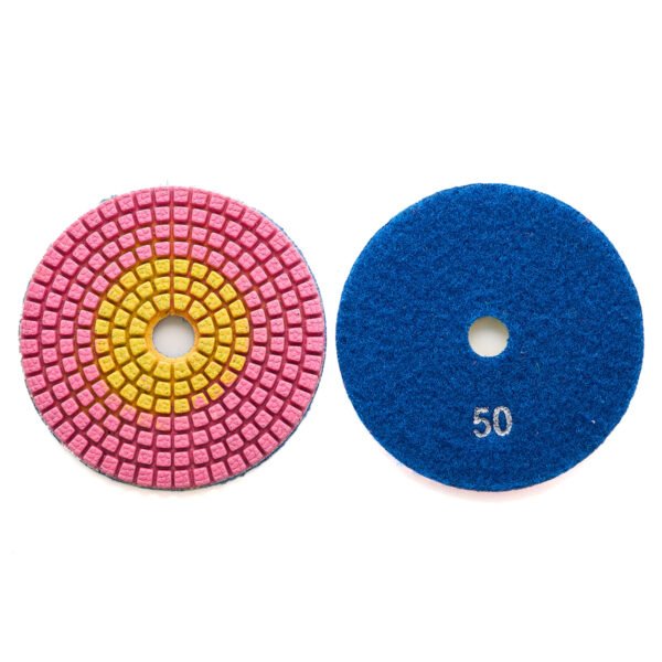 4inch/5inch/8inch Dos Colores Piedra Húmeda Almohadillas Diamantadas Para Pulir Granito/Mármol HC-SPP-0002 - Imagen 5