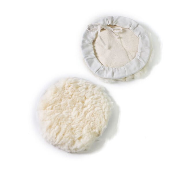Kit de almohadillas pulidoras de lana de cordero de 7 pulgadas con diseño de cordón Kit de almohadillas pulidoras de lana de cordero